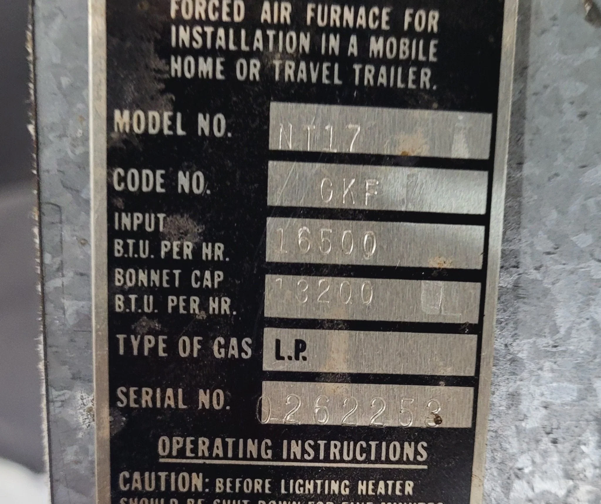 16500 BTU Used Suburban RV Propane Furnace - NT-17 - Image 8