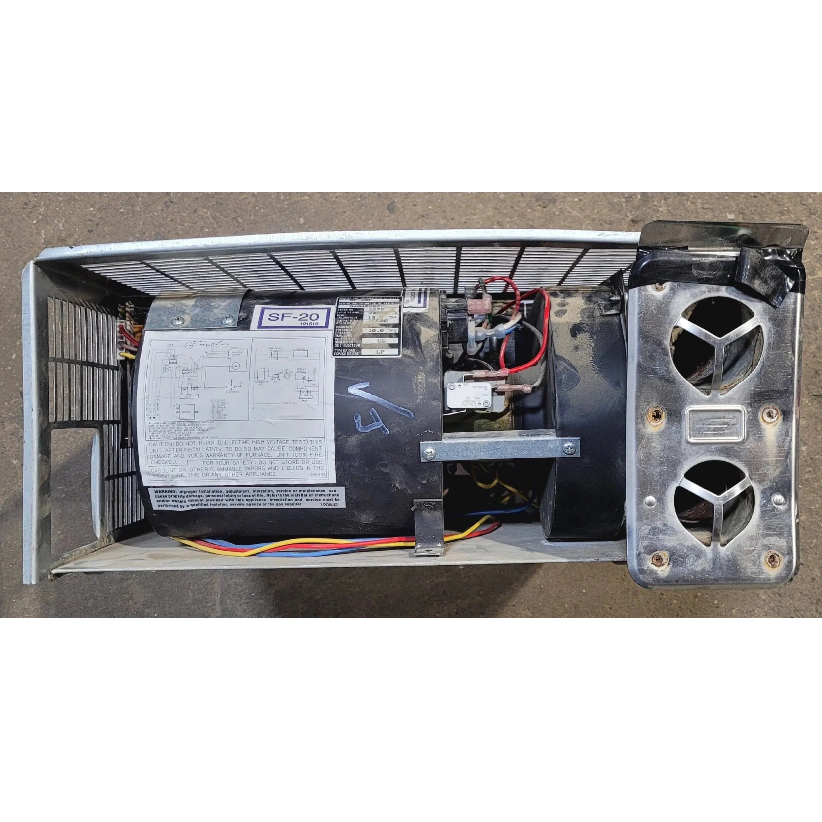 20,000 BTU Used Suburban RV Propane Furnace - SF-20F