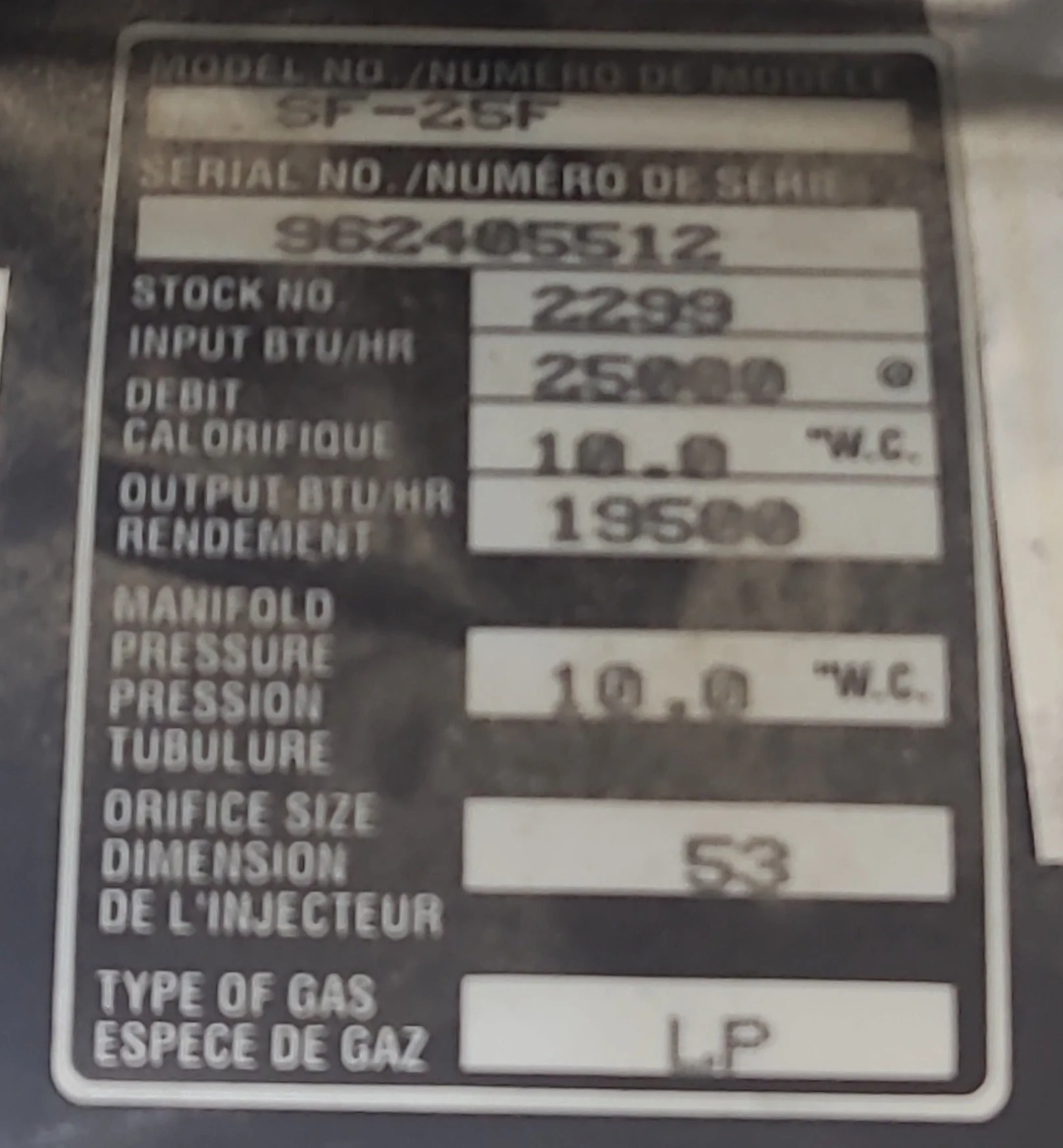 25,000 BTU Used Suburban RV Propane Furnace - SF-25F - Image 5
