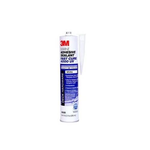 3M 4000 UV Fast Cure Adhesive Sealant - 290 Milliliter Cartridge; White - 14316