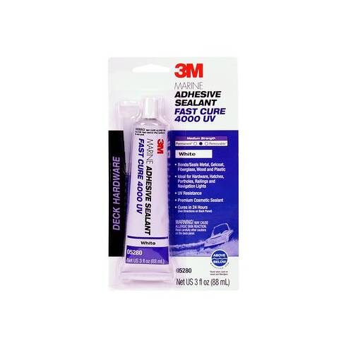 3M 4000 UV Fast Cure Adhesive Sealant - 3 Ounce Tube; White - 05280