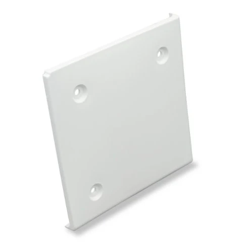 4-1/2″ Square Slide-Out Extrusion Cover – 3-hole – Polar White - Image 2