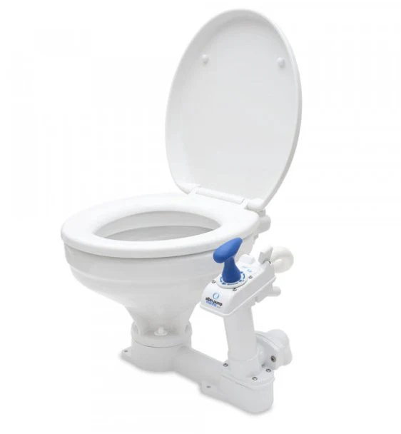 Albin 07-01-002 Marine Series Toilet, White Porcelain/White Thermoplastic Softclose Seat - Image 2
