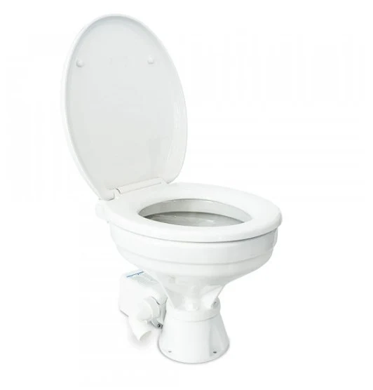 Albin 07-03-012 Marine Series Toilet, White Porcelain/White Thermoplastic Softclose Seat - Image 2