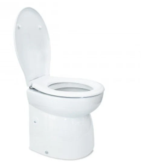 Albin 07-04-014 Marine Series Toilet, White Porcelain/White Wood Luxury Premium Softclose Seat - Image 2