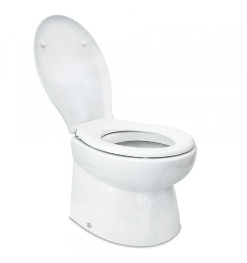 Albin 07-04-016 Marine Series Toilet, White Porcelain/White Wood Luxury Premium Softclose Seat - Image 2