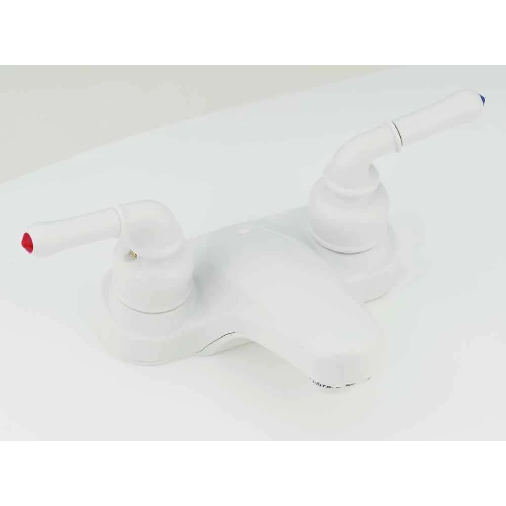 4" Lavatory Faucet w/Lever Handles White