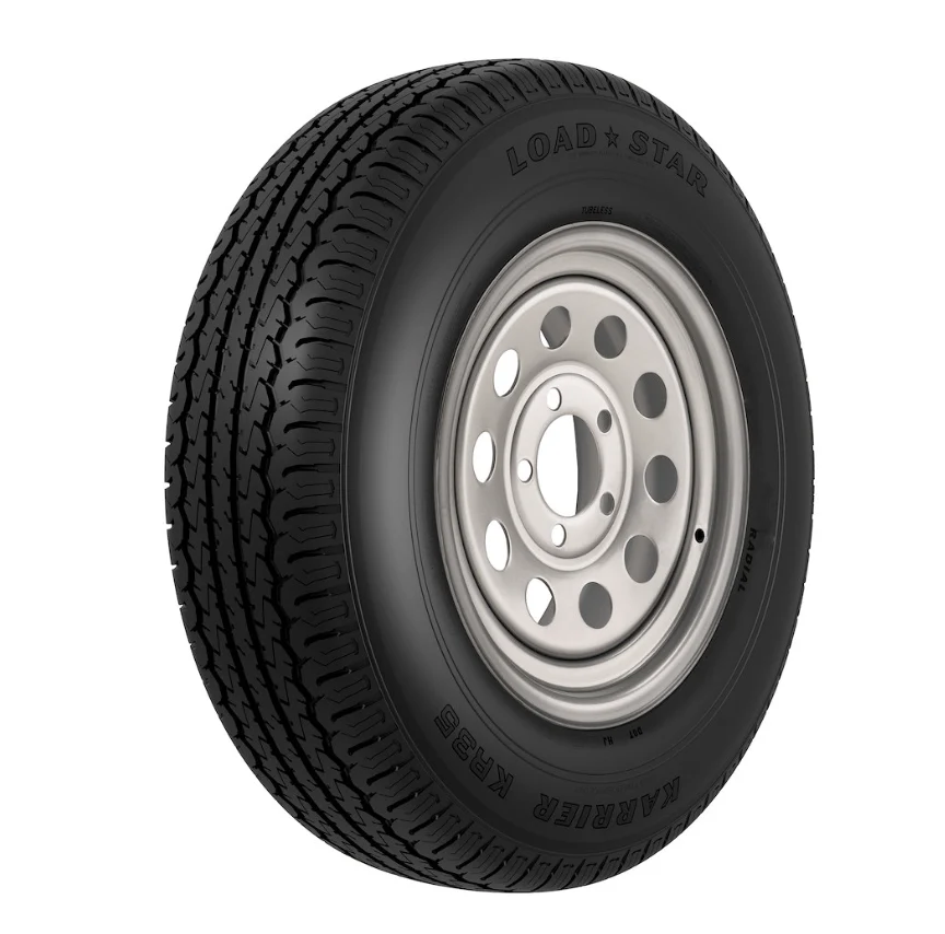 235/80R16 Tire E/8H Trailer Wheel Mini Modular Silver