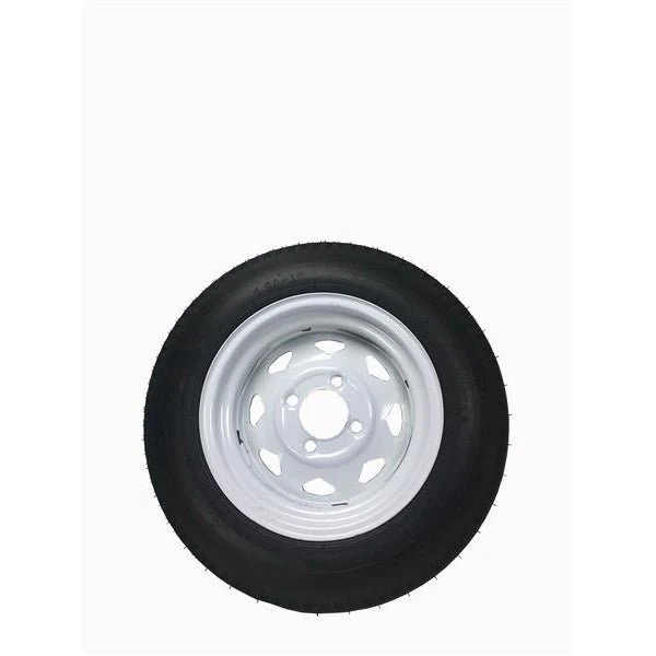 480-12 Tire B/4H Trailer Wheel Spoke White Striped