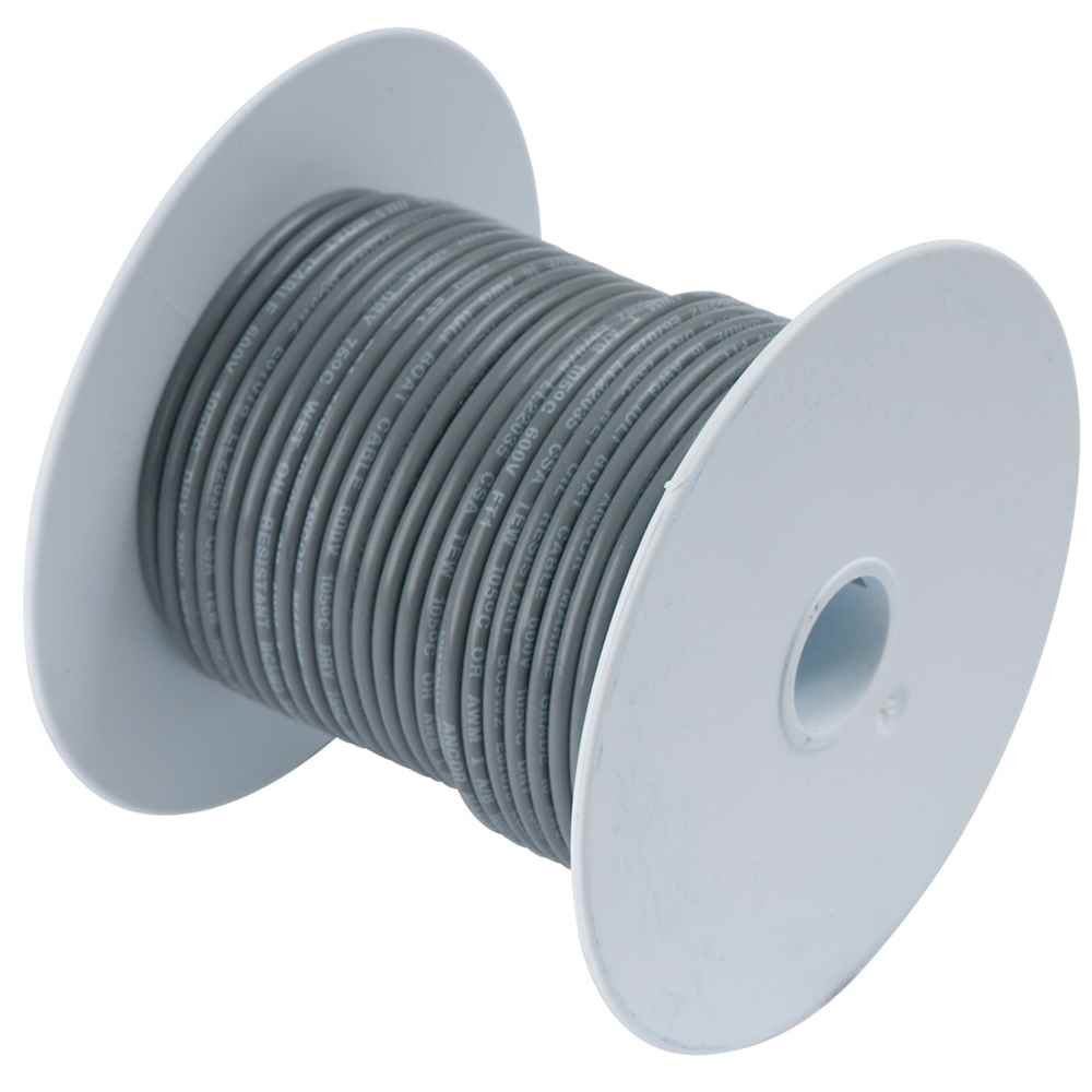 Grey 14 AWG Tinned Copper Wire - 100'