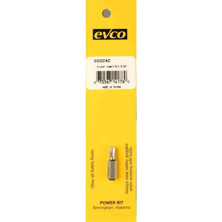 Insert Bit w/Hex Shank 3/16 Clutch (E)