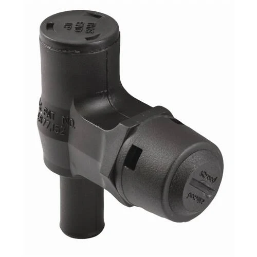 Attwood Marine Boat Fuel Tank Vent - P-Trap - Black - Surface Mount; W/ Black Vent Head - 1670-1