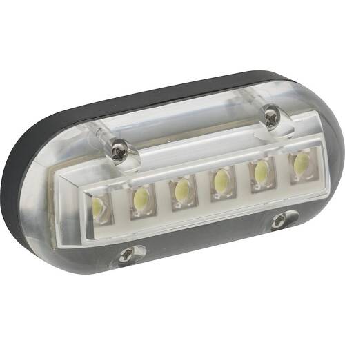 Attwood Marine Boat Underwater Light - White LED - 12V DC - Clear Lens - Surface Mount; Single - 6528W-7