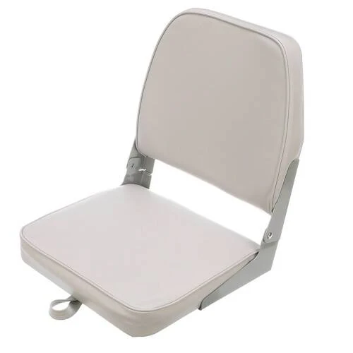 Attwood Marine Fishing Boat Seat - Low Back Padded Seat - Gray Plastic - 98395GY