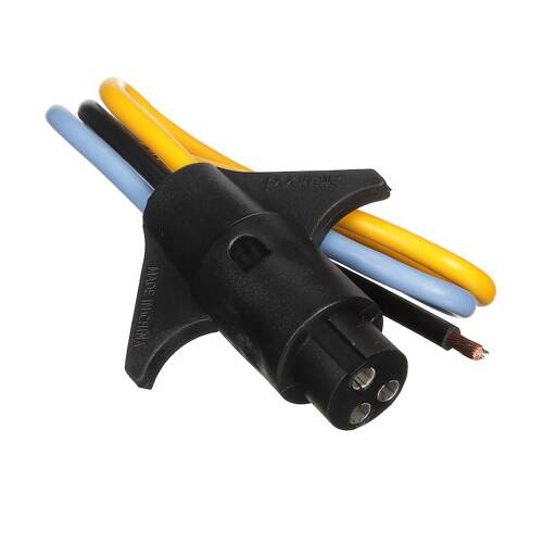 Attwood Marine Trolling Motor Power Plug - 12 Volt/ 24 Volt - W/ 6" L 10 Gauge Wire - 7647-7