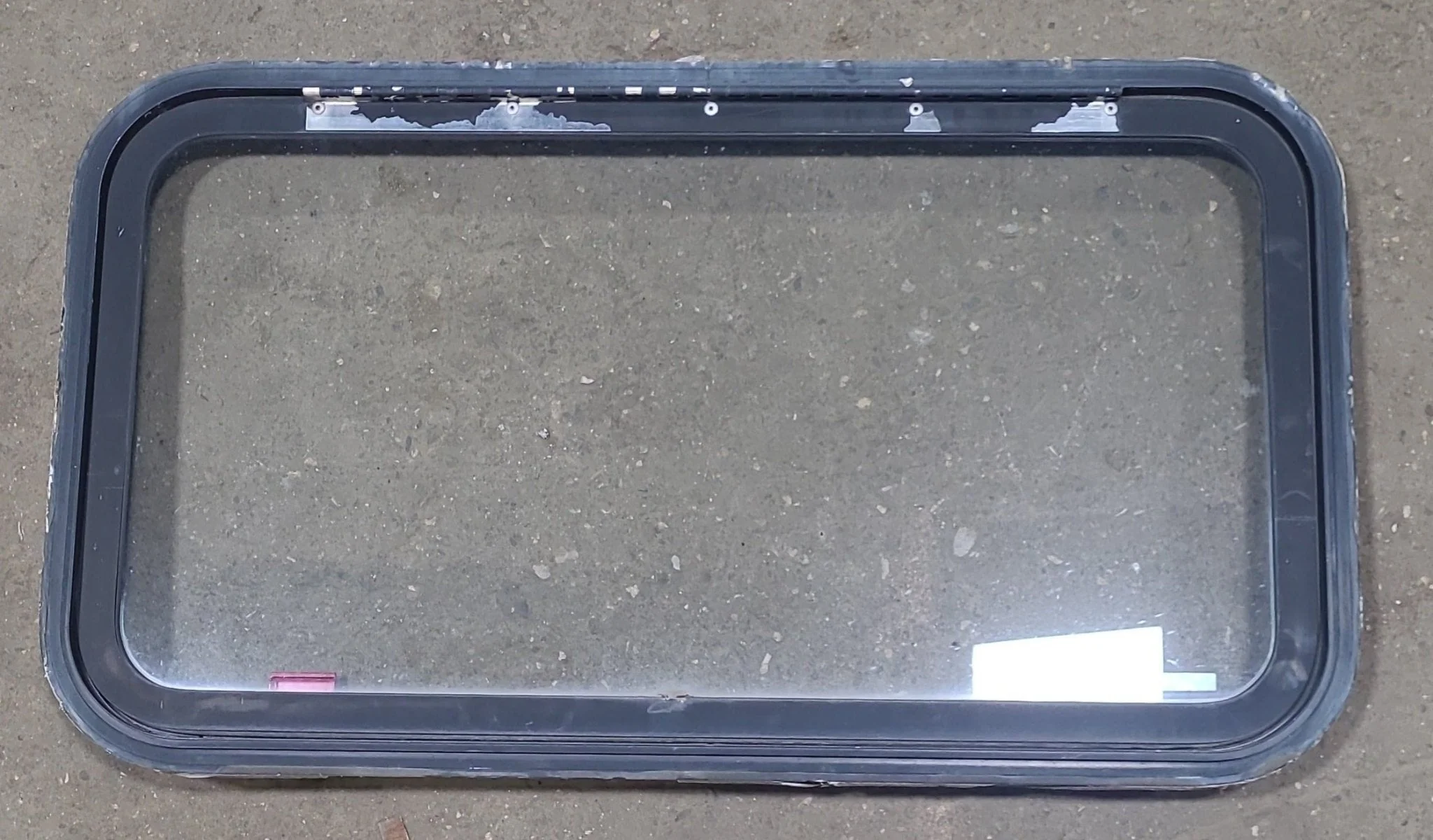 Black Radius Emergency Opening Window : 35 1/2" W X 19 3/4" H X 1 1/2" D