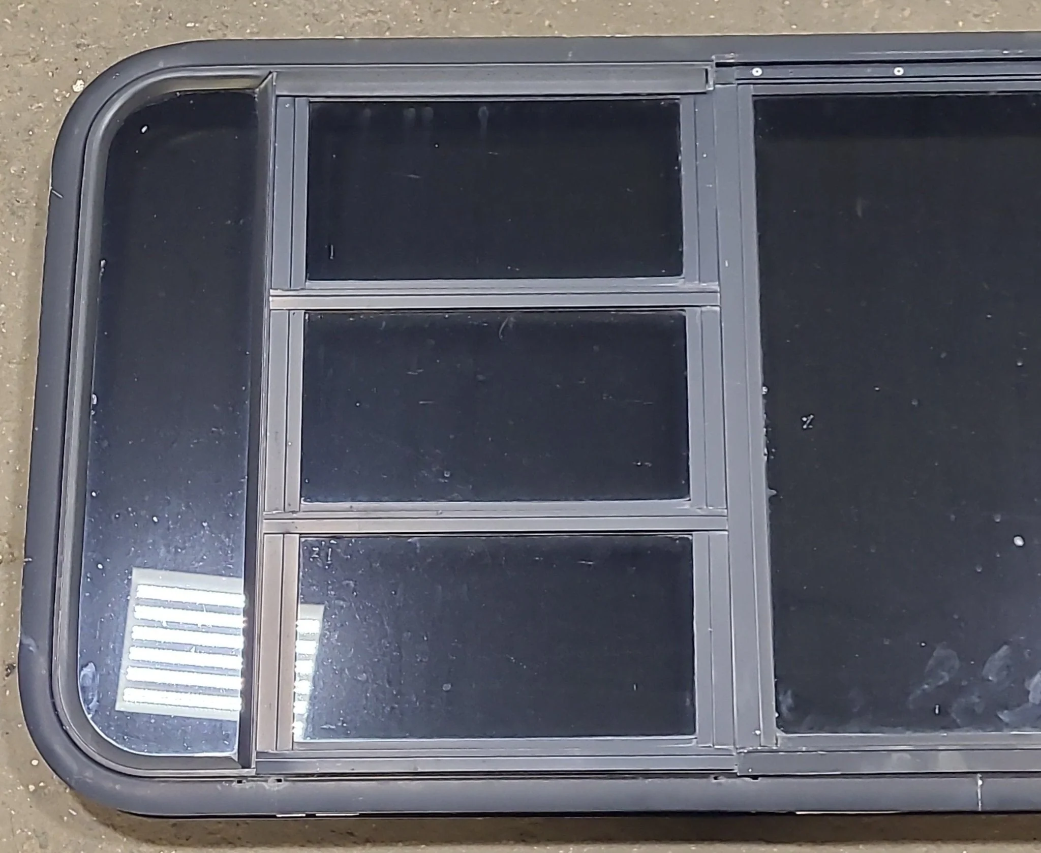 Black Radius Emergency Opening Window : 47 1/4" W x 22 1/2" H x 1 3/4" D - Image 2