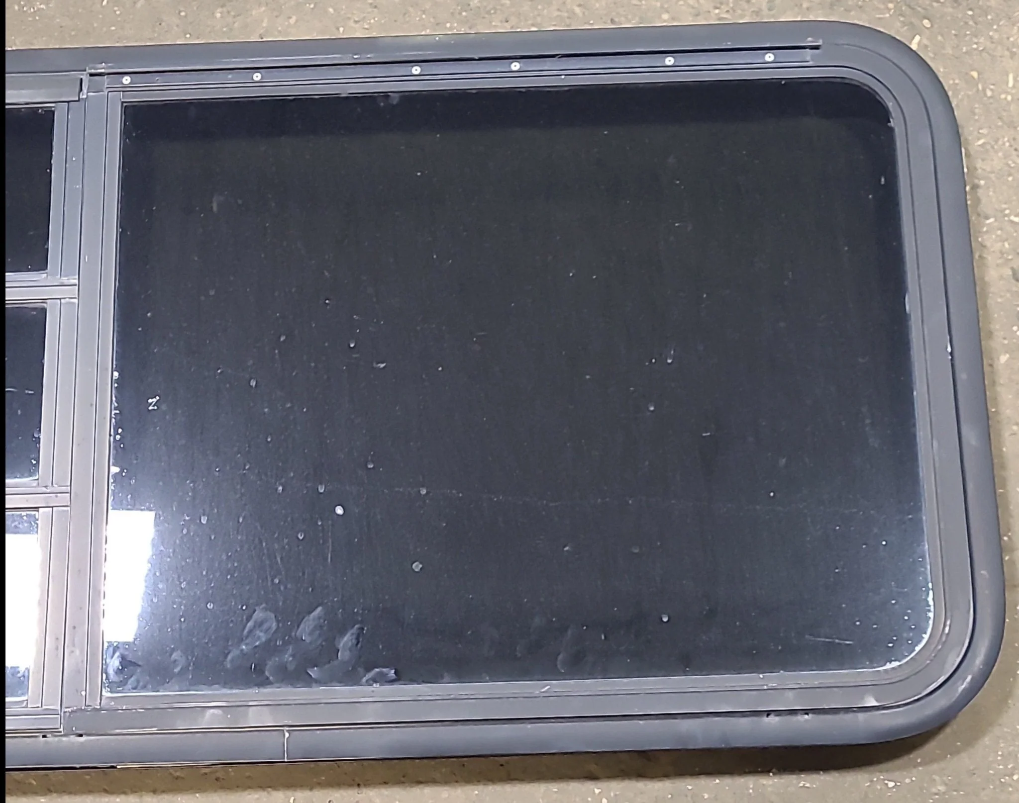 Black Radius Emergency Opening Window : 47 1/4" W x 22 1/2" H x 1 3/4" D - Image 3