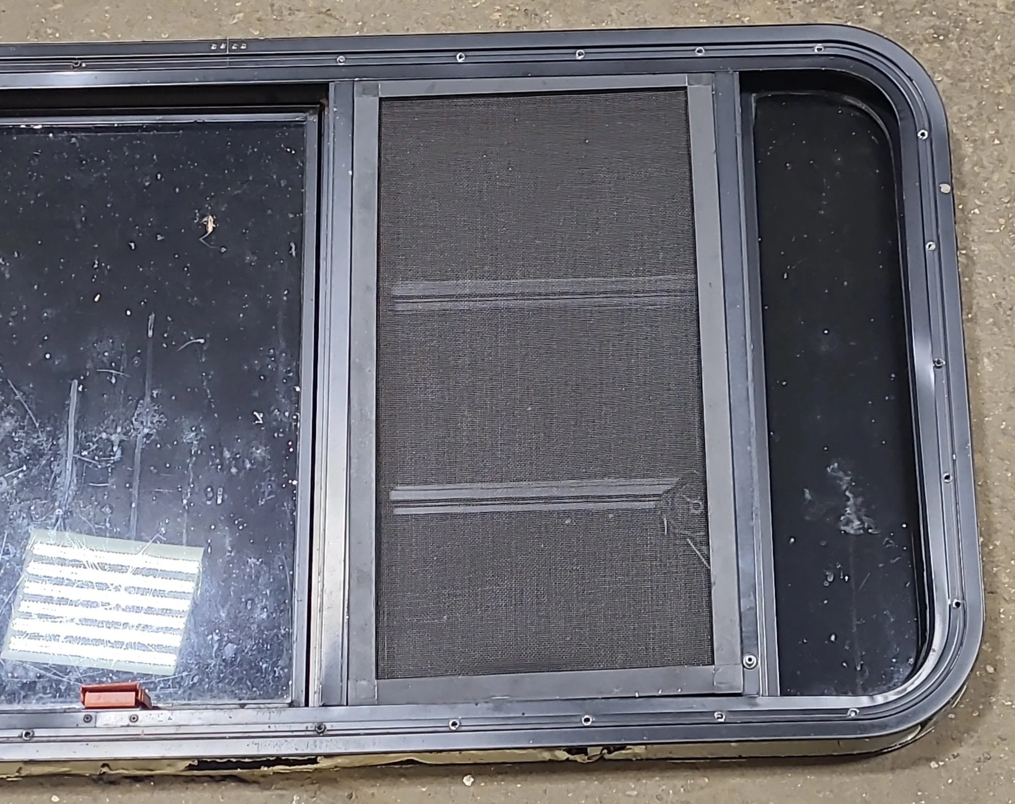 Black Radius Emergency Opening Window : 47 1/4" W x 22 1/2" H x 1 3/4" D - Image 6