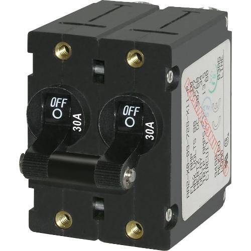 BLUE SEA A Series Circuit Breaker - 30 Amps/120/240 Volt AC/32 Volt DC - 7237-BSS