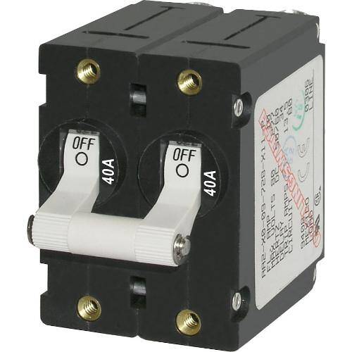 BLUE SEA A Series Circuit Breaker - 40 Amps/120/240 Volt AC/32 Volt DC - 7240-BSS