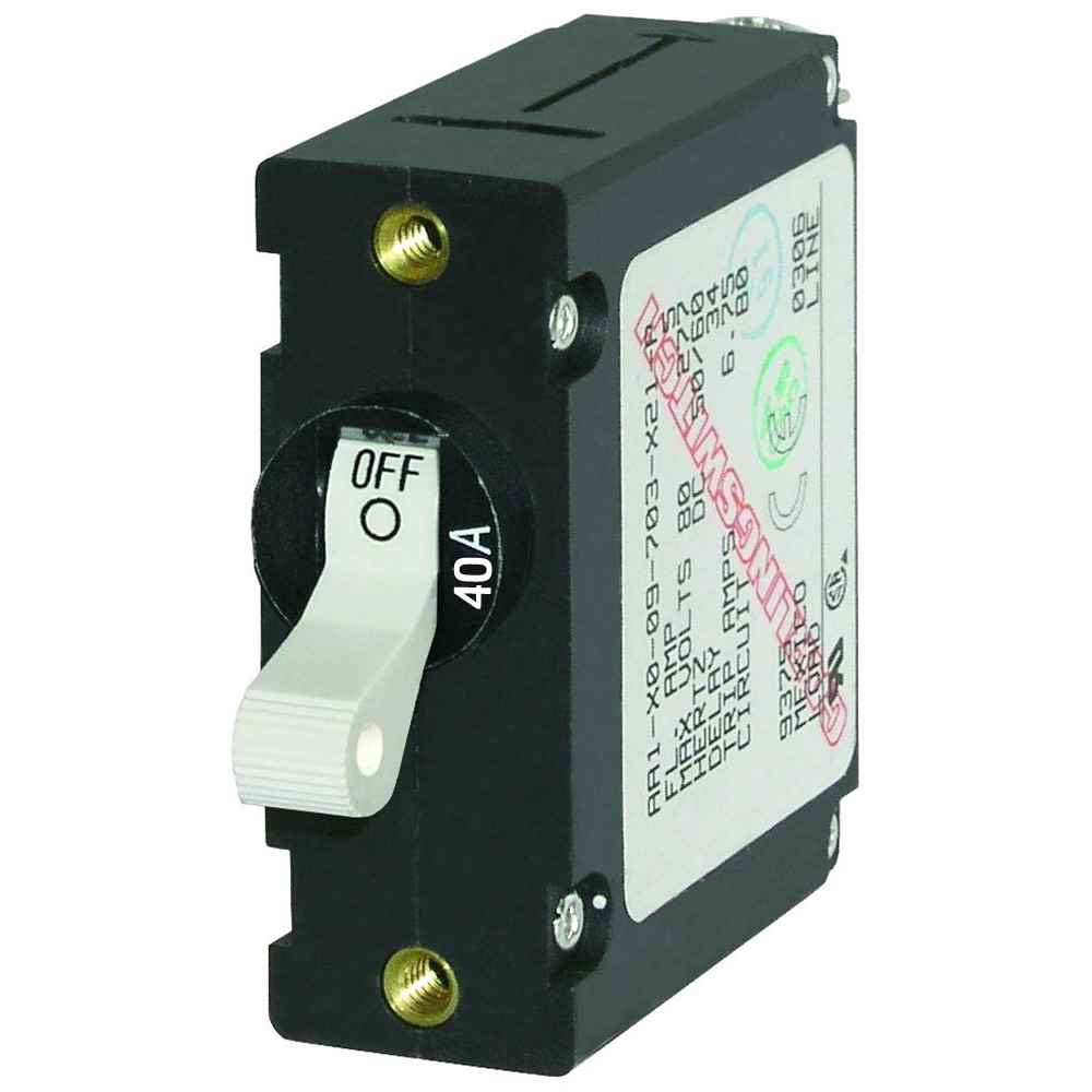 7226 AC/DC Single Pole Magnetic World Circuit Breaker - 40 Amp