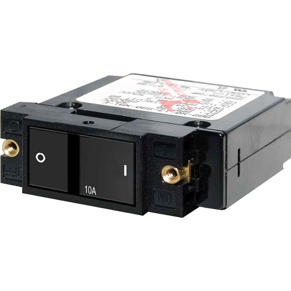 7402 Single Pole Small Case 2" Flat Rocker Circuit Breaker - 10 Amp