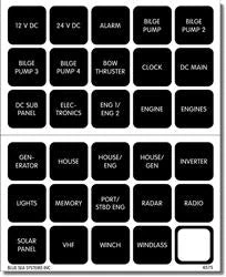 4218 Square Format Label Set for Battery Management Panels - 30