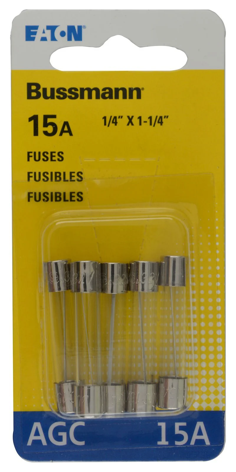 Bussman BP/AGC-15-RP AGC-15 Fuses 5-Pack