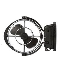 Sirocco II. Mounted Fan. 360 Airflow. Ultra Quiet, 12/24V Black.