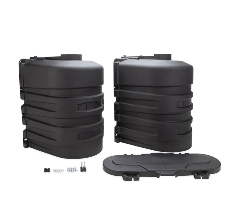 Camco 50512 Dual Propane Tank Cover (30 Lbs) - Black - Image 2