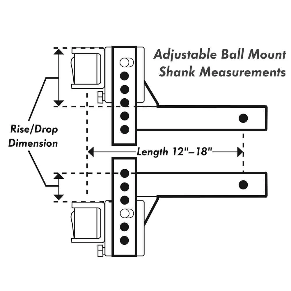 Ea-Z-Lift 14" x 5.75" x 8.75" 14" Adjustable Ball Moun - Image 2