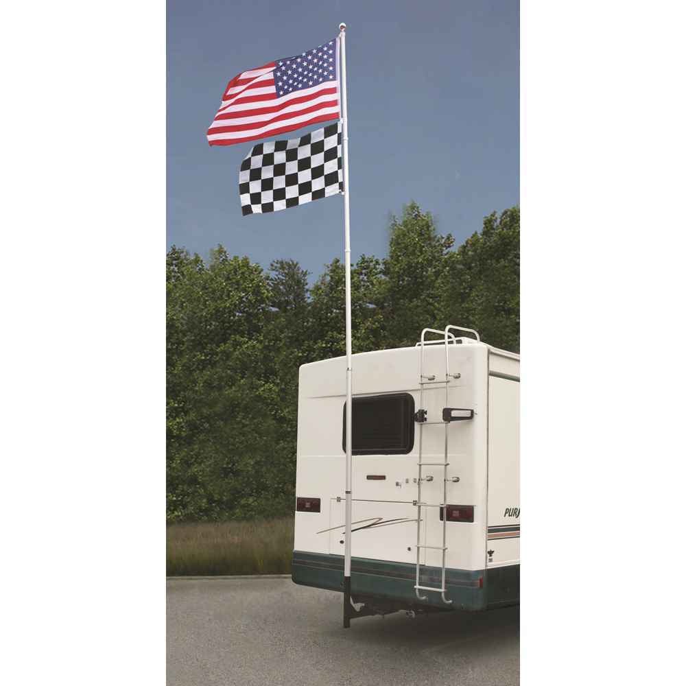 Hitch Mount Flagpole Holder, Fits Standard 2" Receivers