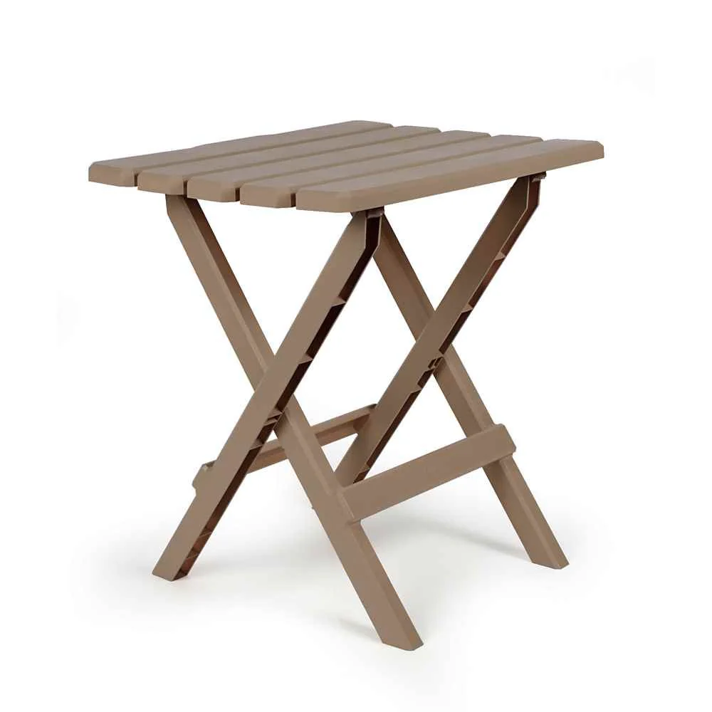 Taupe Large Adirondack Portable Outdoor Folding Side Table - Image 5