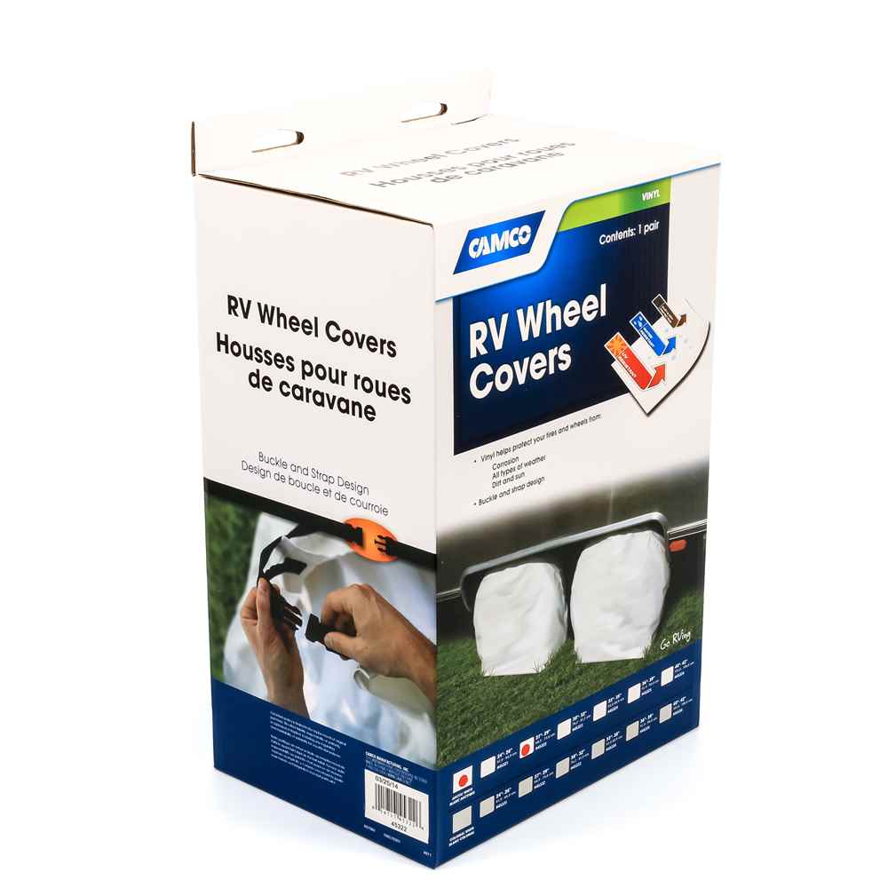 Vinyl RV Wheel & Tire Protector, 1 pair (27 inches-29 inches , White) - Image 3