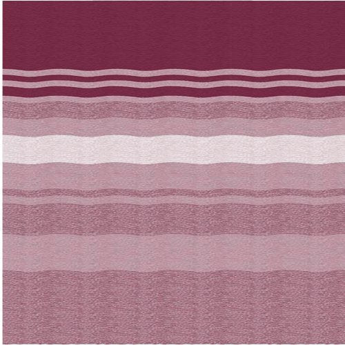Carefree EA128B00 - Fiesta 12'L x 8'Ext. Bordeaux Vinyl Manual Striped Patio Awning with White Weather Cover