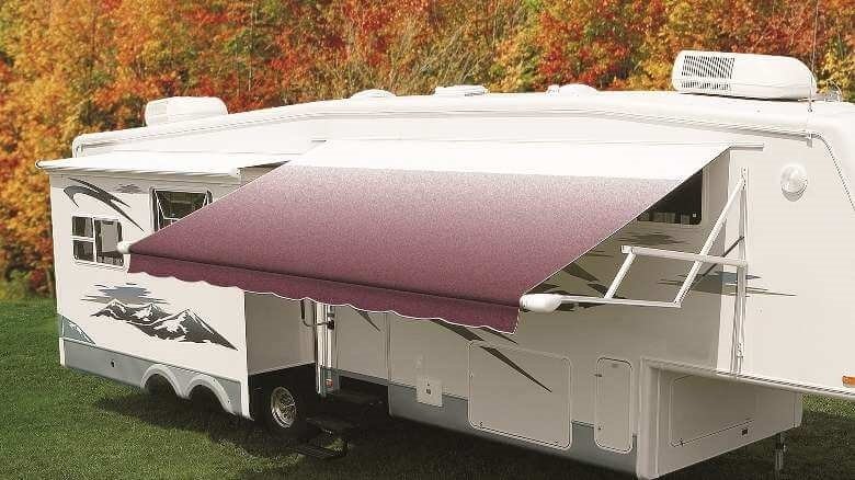Carefree JU146A00 - 1Pc Fabric 14' Burg. Fade with White Weatherguard