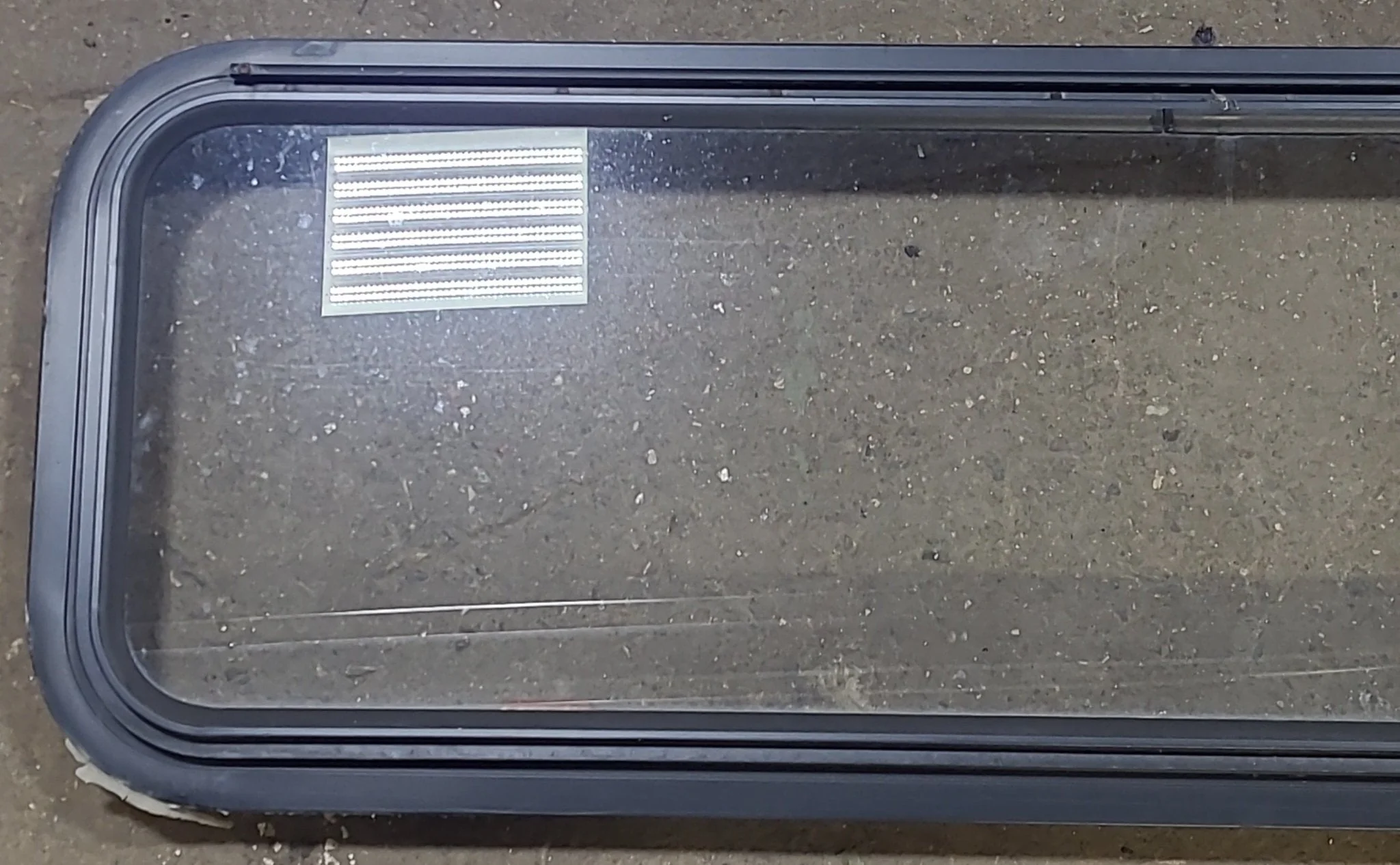 Black Radius Emergency Opening Window : 48 1/4" W X 15" H X 1 7/8" D - Image 2