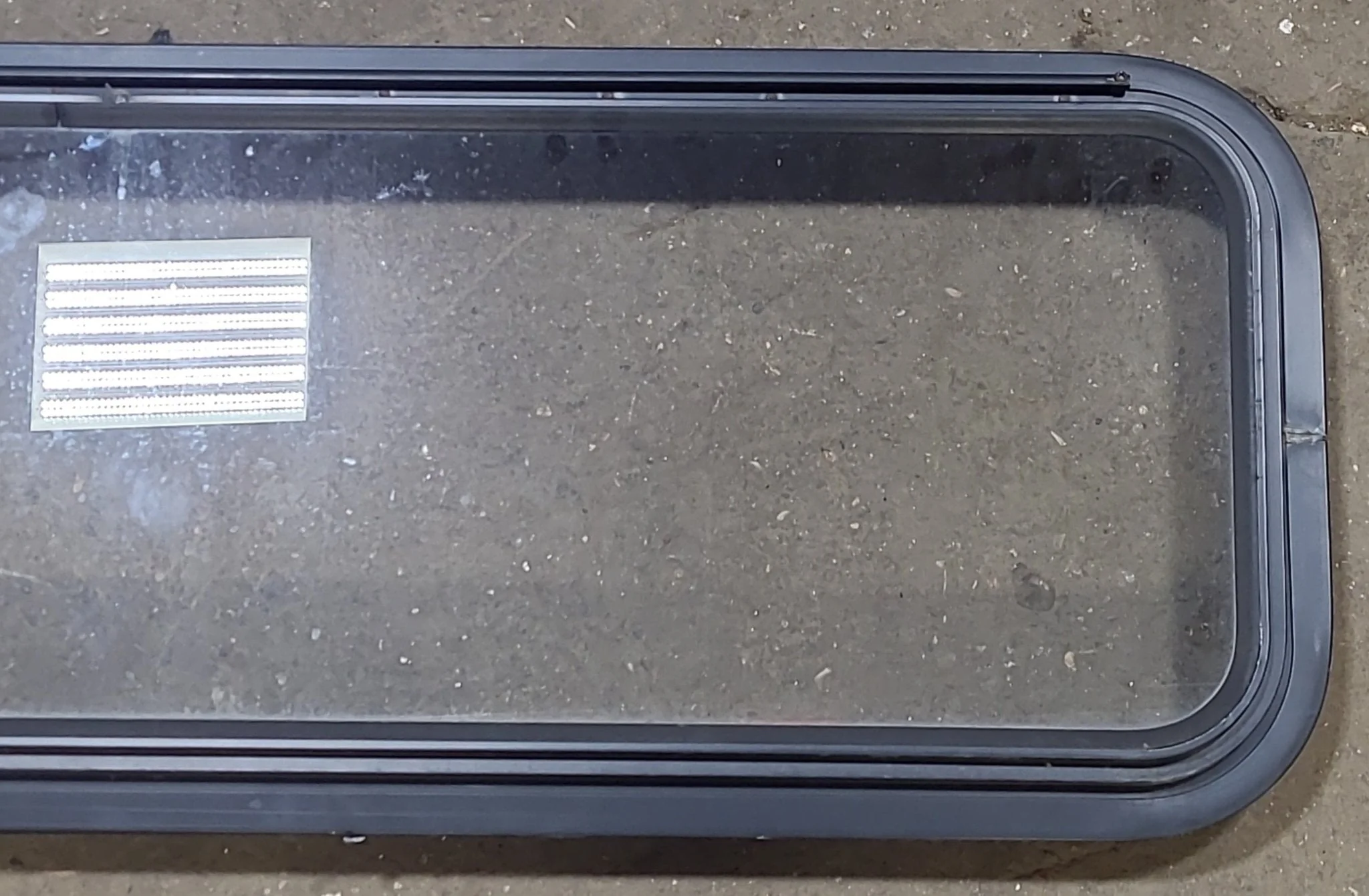 Black Radius Emergency Opening Window : 48 1/4" W X 15" H X 1 7/8" D - Image 3