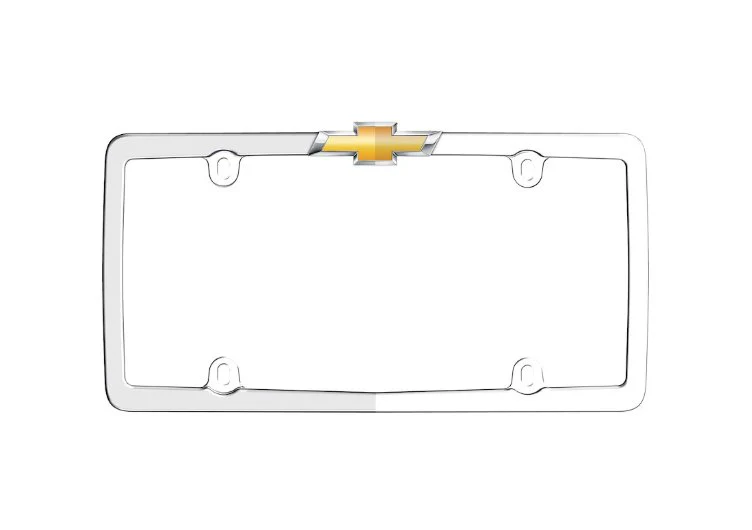 Cruiser 10437 Chevrolet Yellow Bowtie License Plate Frame - Chrome