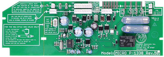 Dinosaur Electronics MICRO P-1338 Replacement Dometic Board (REV 5) - RM 3500, RM 3600 , RM 3800 , RM 663, RM 763 , RM 1303