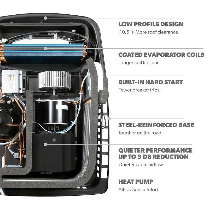 Dometic FreshJet 5 Air Conditioner 15K BTU W/ HP, Black - FJX5557EHPBKCS - Image 4