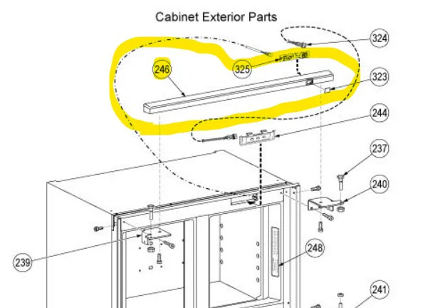 Dometic Refrigerator Top Decor Trim Panel - 3851072029