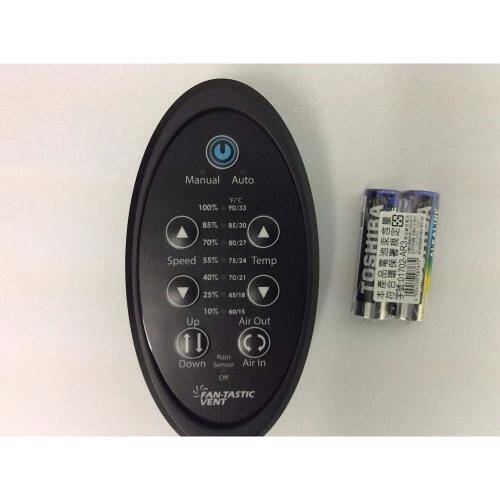 DOMETIC Roof Vent Remote Control - Black; With 2 AA Batteries - 9068-09