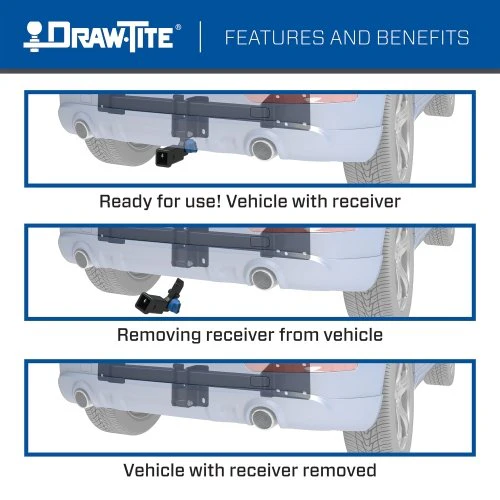 Draw Tite® • 76916 • Hidden Hitch® • Trailer Hitch Class III • Class III 2" (350 Lbs lbs GTW/3500 Lbs lbs TW) • Dodge Grand Caravan 22 - Image 7