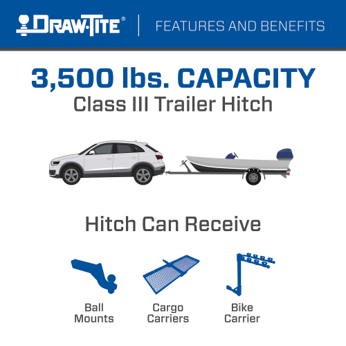 Draw Tite® • 76918 • Hidden Hitch® • Trailer Hitch Class III • Class III 2" (350 Lbs lbs GTW/3500 Lbs lbs TW) • Audi Q3 19-22 / Volkswagen Tiguan 18-22 - Image 5
