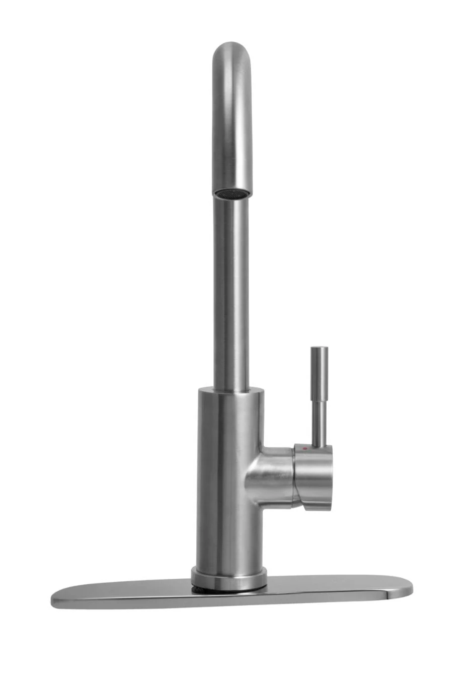 Dura Faucet DF-MK531LK-SN Streamline Gooseneck Kitchen Faucet, Brushed Satin Nickel - Image 2