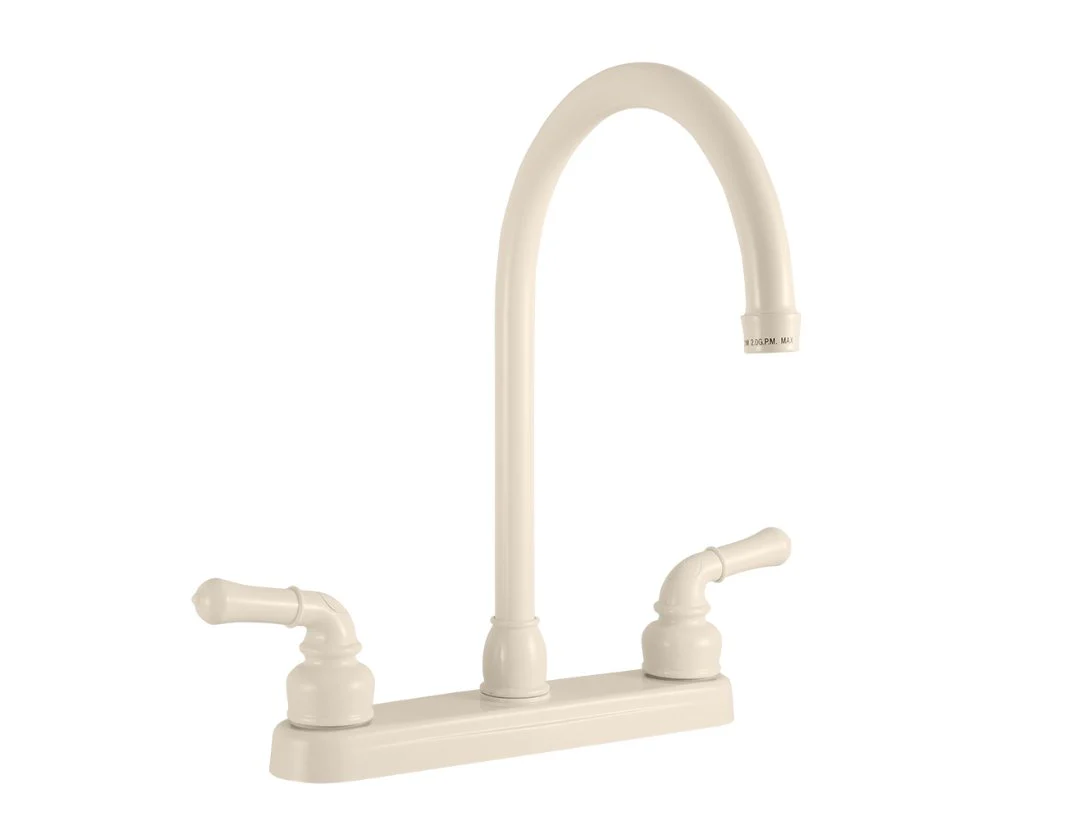 Dura Faucet DF-PK330HC-BQ High Rise Kitchen Faucet, Bisque Parchment