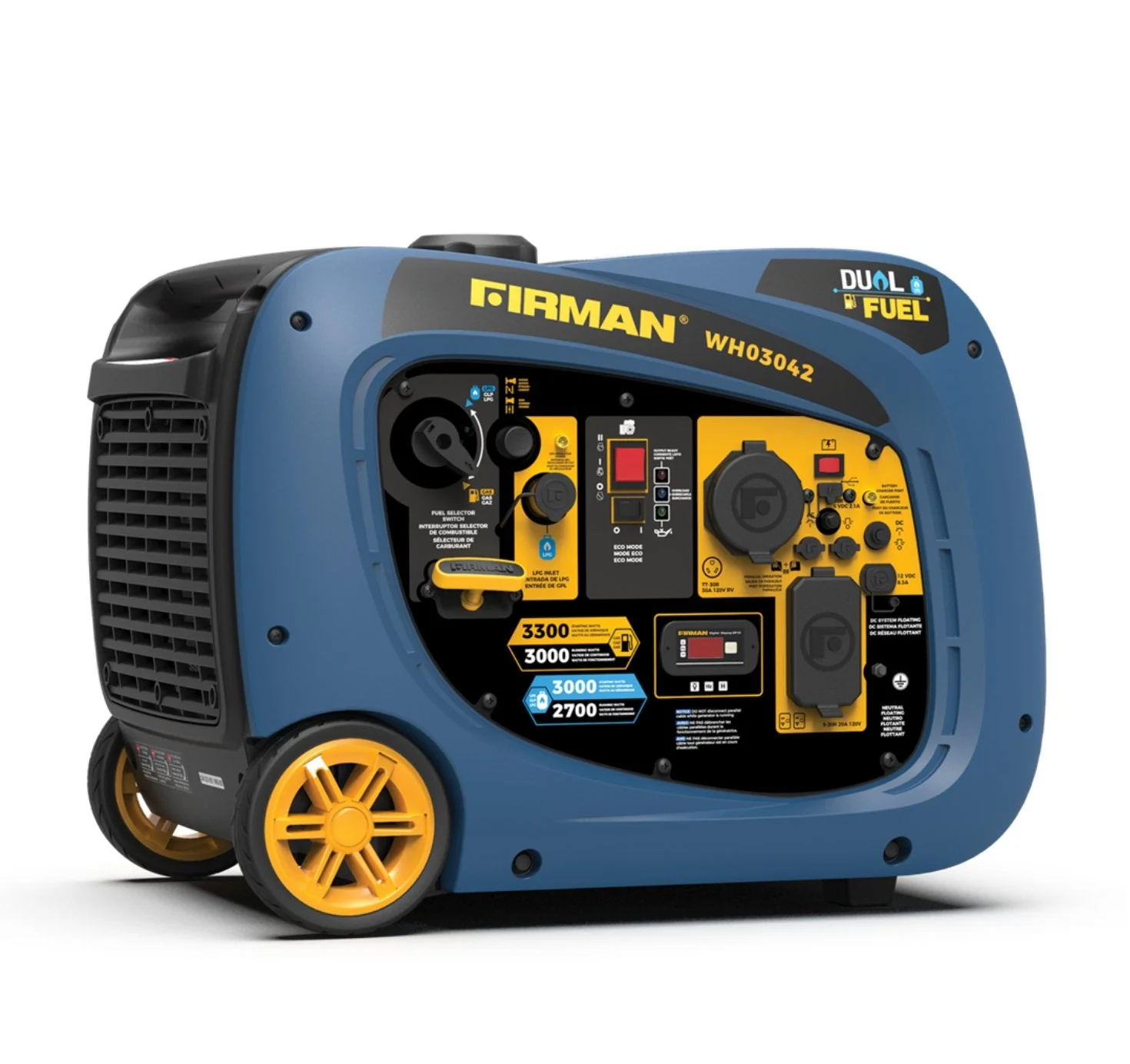 3300/3000w Electric Start Gas Or Propane Dual Fuel Portable Generator