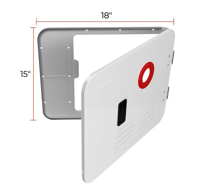 Fogatti FSWD-1518/WHITE Water Heater Access Door (For InstaShower6/8 Plus/8 Pro), White - Image 3